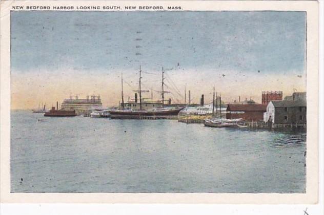 Massachusetts New Bedford The Harbor Looking South 1923