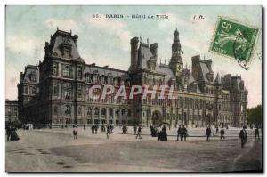 Old Postcard Paris City Hall