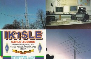 Alessandria Italy QSL Amateur Italian Radio Postcard