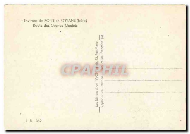 Postcard Modern Surroundings Bridge Royans (Isere) Great Narrow Road