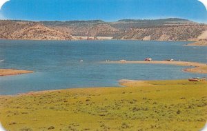 Glendo Wyoming Glendo Reservoir, North Platte River, Chrome Vintage PC U13392