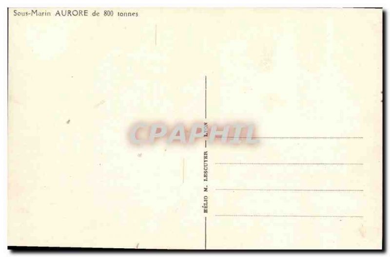 Old Postcard Boat War Submarine Aurora