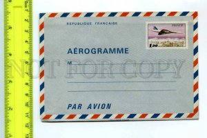 419355 FRANCE Concord plane air letter aerogramme postal COVER