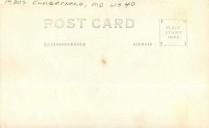 Cumberland Maryland US 40 Marlin's Polish 1930s RPPC Photo Postcard 652