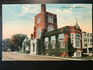 Vintage Postcard 1914 Public Library Nashua New Hampshire