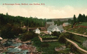 Vintage Postcard Picturesque Scene Bedford Near Halifax Nova Scotia Canada