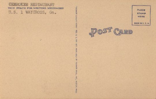 bum postcard: Maybe I Ain't No Angel (Waycross, HA)