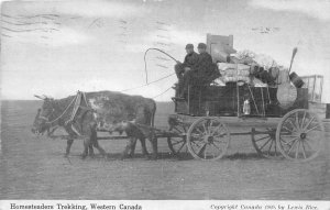 H46/ Moose Jaw Saskatchewan Canada Postcard 1912 Homesteaders Wagon