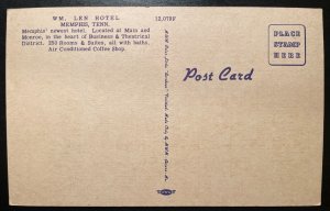Vintage Postcard 1930 William Len Hotel, Memphis, Tennessee (TN)