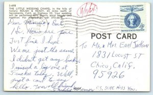 ROUGH & READY, California CA~ WAYSIDE WEDDING CHAPEL 1964 Nevada County Postcard