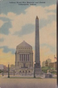 Indiana Indianapolis Indiana World War Memorial and Obelisk Curteich