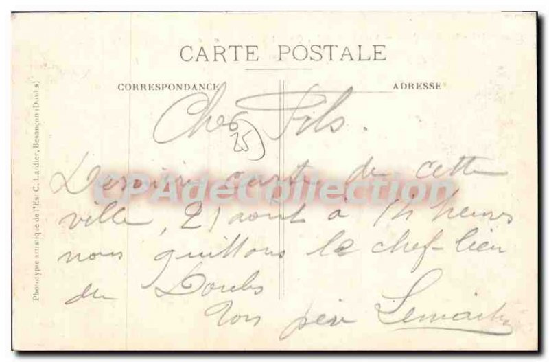 Old Postcard Besancon Vue Generale Quarter Of Fire And Chaprais