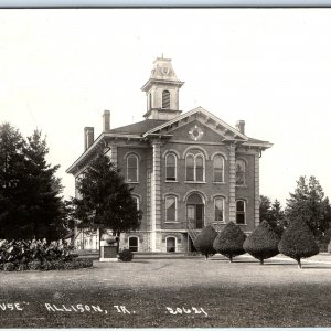 c1920s Allison, IA Sharp RPPC Butler Co Courthouse Real Photo Court House A168