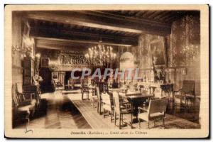 Old Postcard Josselin (Morbihan) Grand Chateau Salon