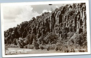 postcard rppc Palisades, Limpia Canyon, Jeff Davis County Texas