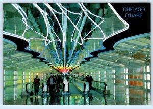 CHICAGO, IL ~ United Airlines UNDERGROUND WALKWAY O'Hare Airport  4x6 Postcard