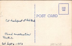 Postcard IL Red Bud - Greetings from - Road Highway Foliage