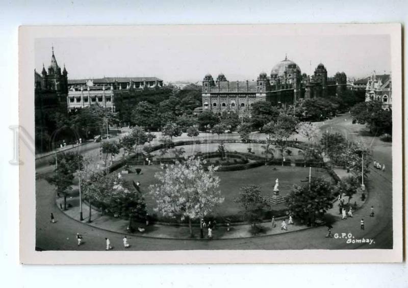 191954 INDIA BOMBAY General Post Office Vintage photo postcard