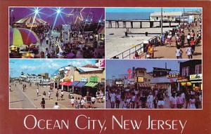 Ocean City NJ New Jersey multi-view boardwalk Postcard
