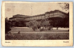 Bavaria, Germany Postcard View of Munich Glass Palace 1928 Vintage Unposted