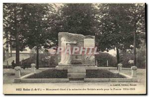 Old Postcard Redon high monument to the memory of the dead soldiers for Franc...