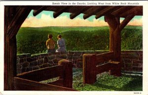 Postcard PANORAMIC SCENE White Rock Mountain Arkansas AR AO9813