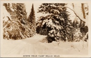 Winter Scene near Camp Billie Bear Huntsville Muskoka ON Cancel RP Postcard H18