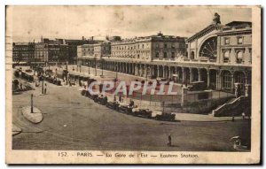 Old Postcard The Paris Gare de l & # 39Est