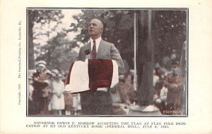 Governor Edwin Morrow Accepting the flag Louisville KY