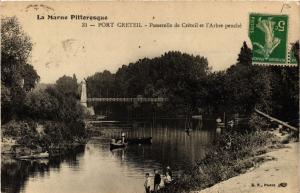 CPA La Marne Pittoresque - Port CRÉTEIL - Passerelle de CRÉTEIL et .. (659650)