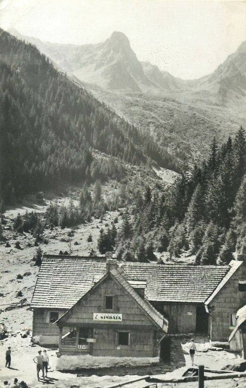 Postcard Romania Muntii Fagaras Cabana Sambata