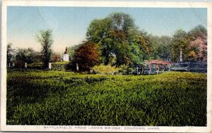 Battlefield Lower Bridge Concord Mass Boston England News Company Postcard Vtg 