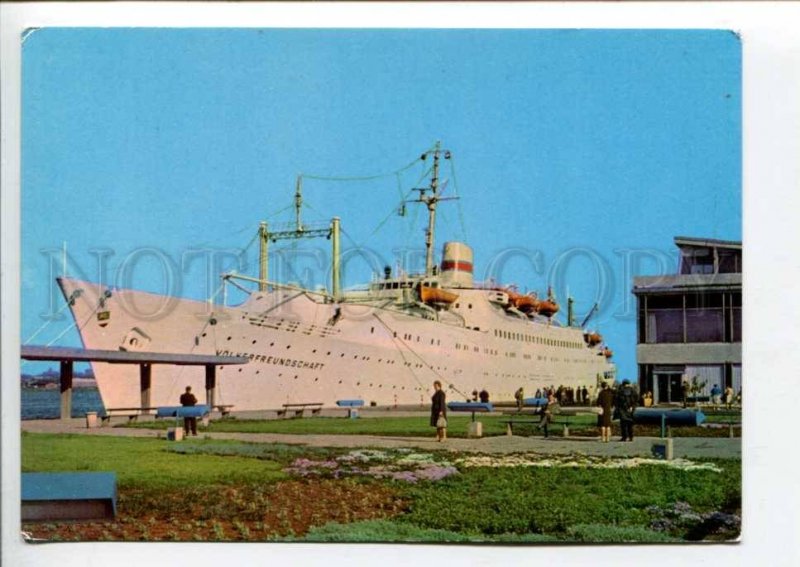 401950 GERMANY GDR ship Volkerfreundschaft Old postcard