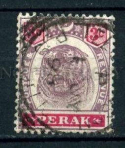 509649 Malaysia state 1895 year Perak Tiger stamp