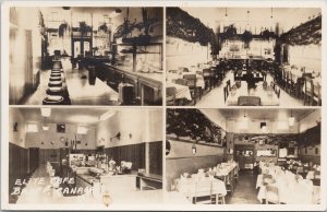 Elite Cafe Banff Alberta Multiview Unused Byron Harmon Real Photo Postcard G1