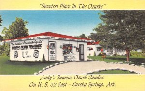 Eureka Springs Arkansas Andy's Famous Ozark Candies Vintage Postcard AA60106