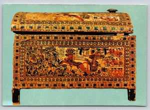 Tutankhamen's Painted Wooden Chest Egypt  Postcard