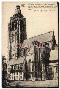 Old Postcard Oudenaarde St. Walburga Tower Carree