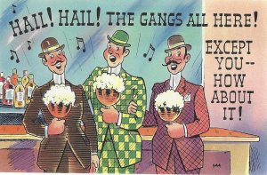 Three Men with Beer Hail Hail the Gangs All Here Except You