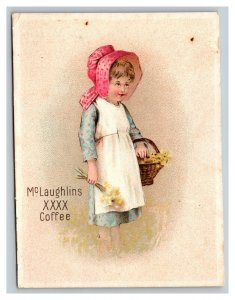 Vintage 1890's Victorian Trade Card McLaughlin's Coffee Chicago Illinois
