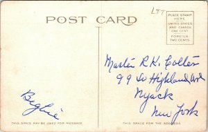ADIRONDACKS NY - EARLY LOG CABIN - VINTAGE -  Postcard
