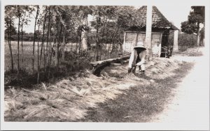 Indonesia  Drying Wood Java Vintage RPPC C080