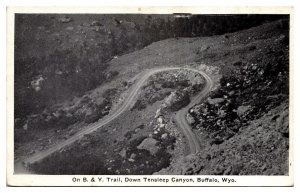 VTG On B & Y Trail, Down Tensleep Canyon, Buffalo, WY Postcard