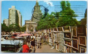 Postcard - Outdoor Art Gallery at Greenwich Village - New York City, New York