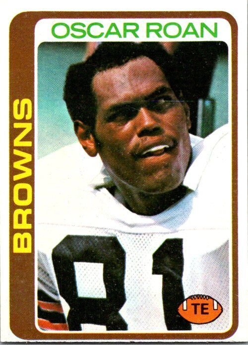 1978 Topps Football Card Oscar Roan Cleveland Browns sk7104