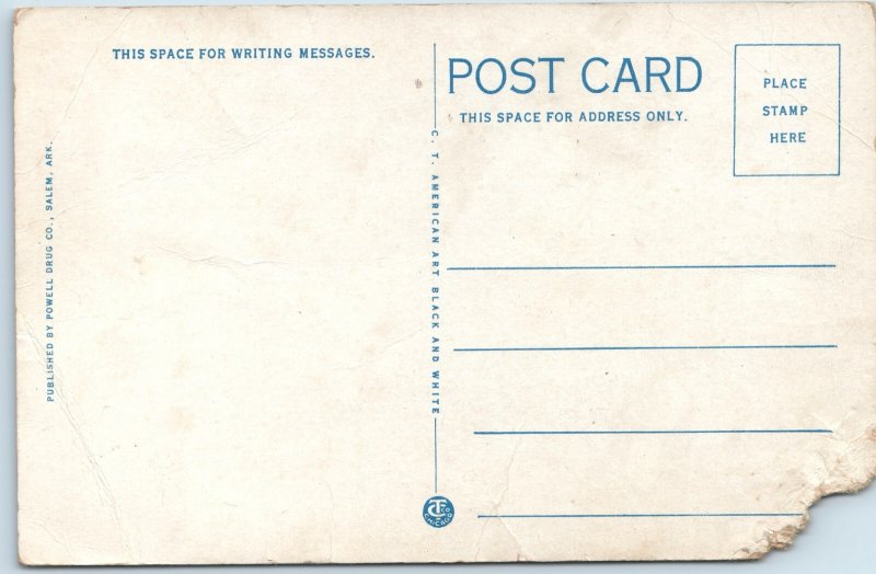 c1930s Salem Knob, Salem, AK Rural Town Houses Homestead Postcard Landscape A377