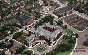 Vintage Postcard Aerial View of Hotel Roanoke and Auditorium Building Virginia