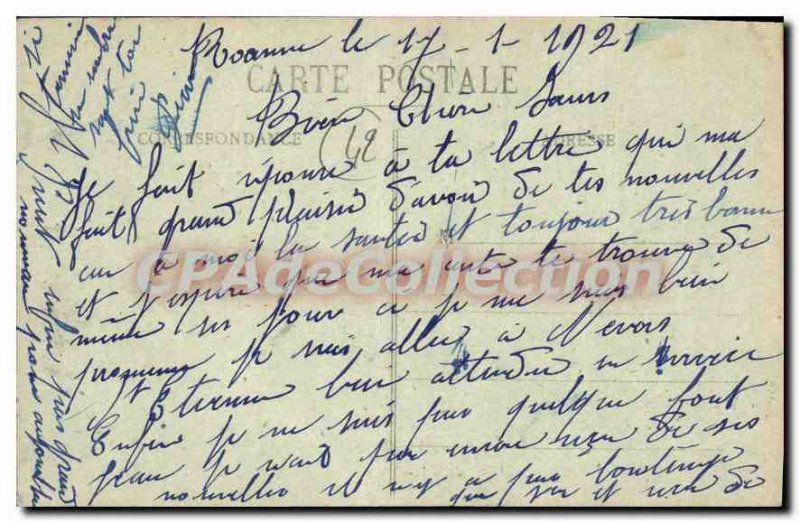 Old Postcard Roanne Theater