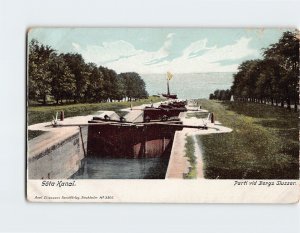 Postcard Parti vid Bergs Slussar, Göta Kanal, Sweden