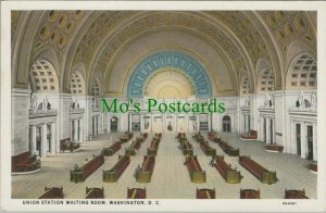 America Postcard - Union Station Waiting Room, Washington D.C -  RS25278